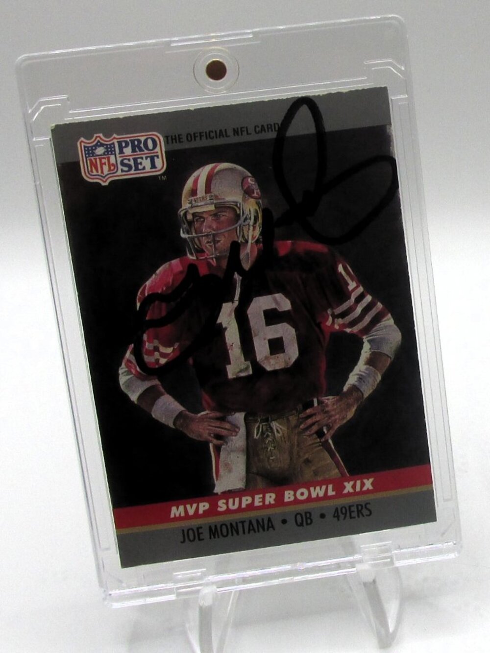 Joe Montana Signed Card With COA (PC484984) (49ers)